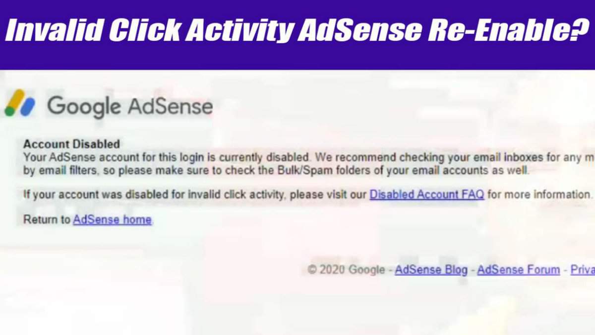 AdSense Invalid Click Activity